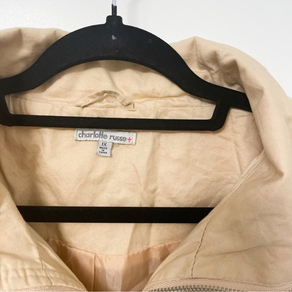 Charlotte Russe Plus Cream Lightweight Drawstring Jacket 1X - Picture 6 of 6